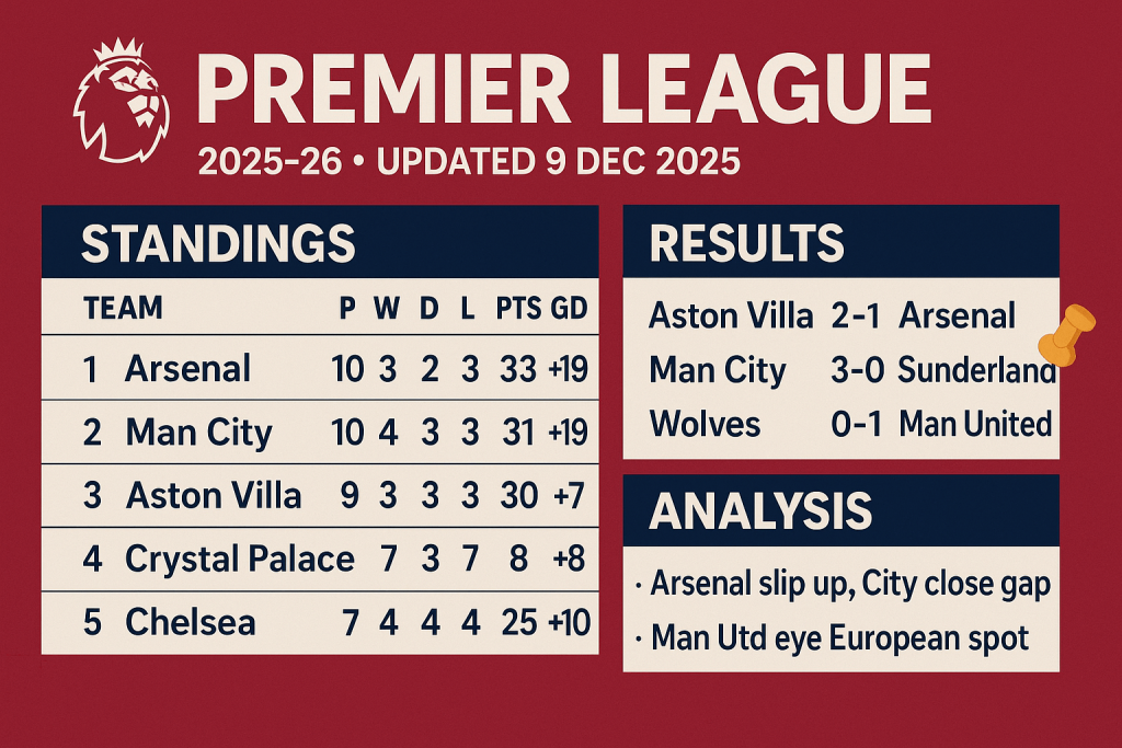 ตารางคะแนนพรีเมียร์ลีก